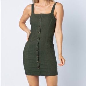 Style Rack Olive Button-Down Dress